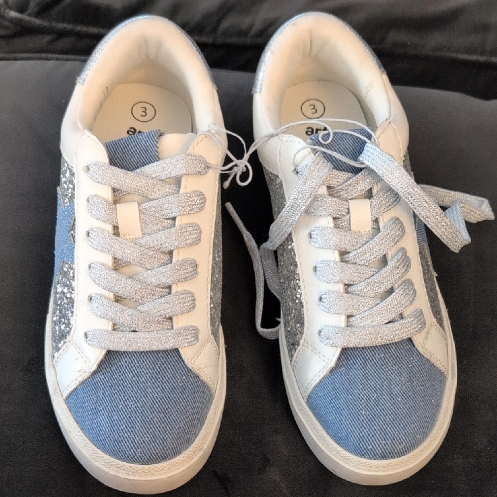 Art Class Blue and White Kids Sneakers